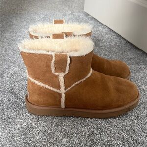 UGG Tan Shearling Ankle Boots